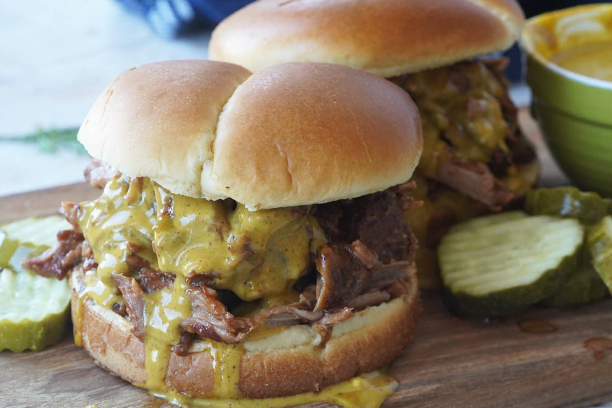 Carolina Gold Pulled Pork Sandwiches
