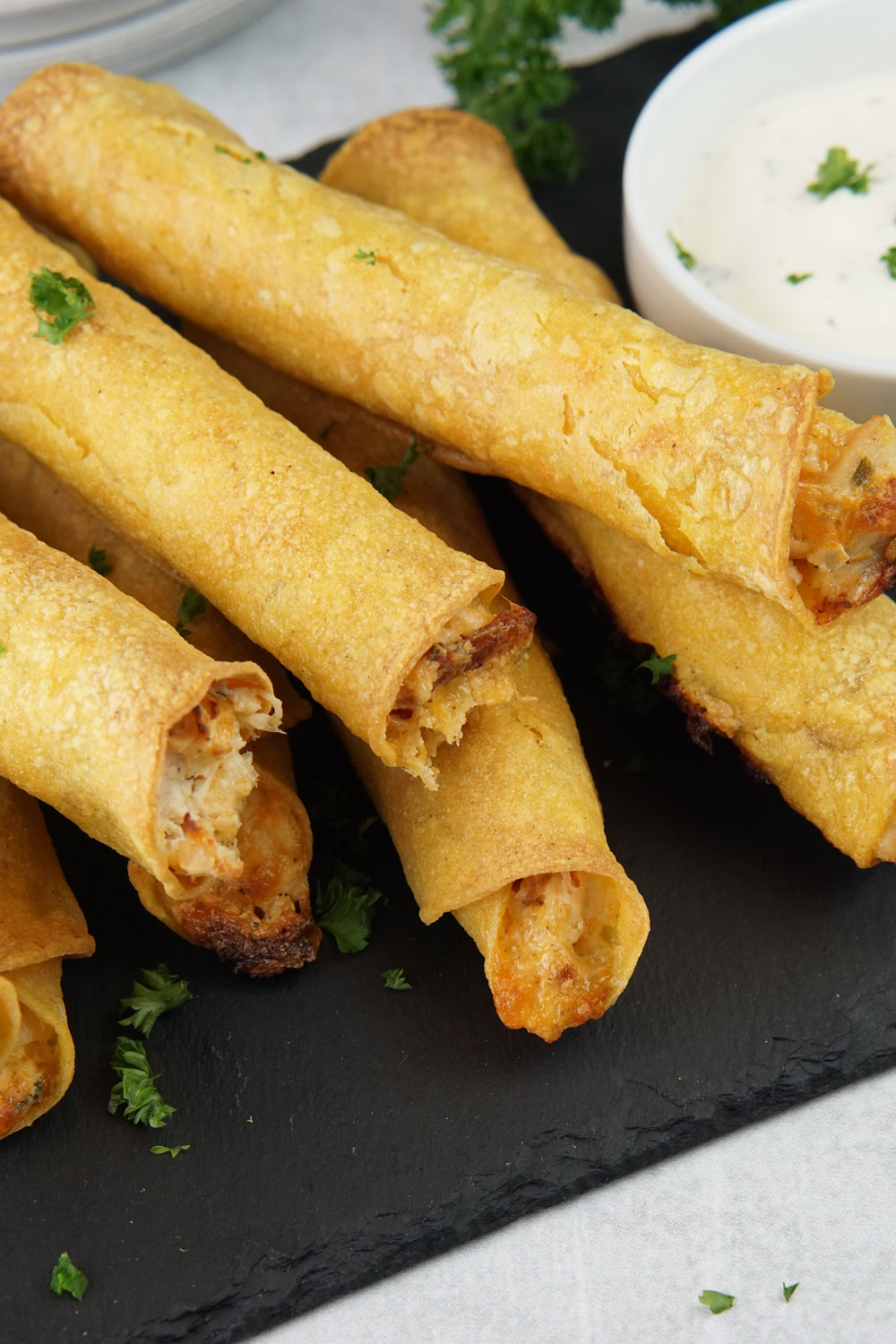 Chicken Bacon Ranch Taquitos