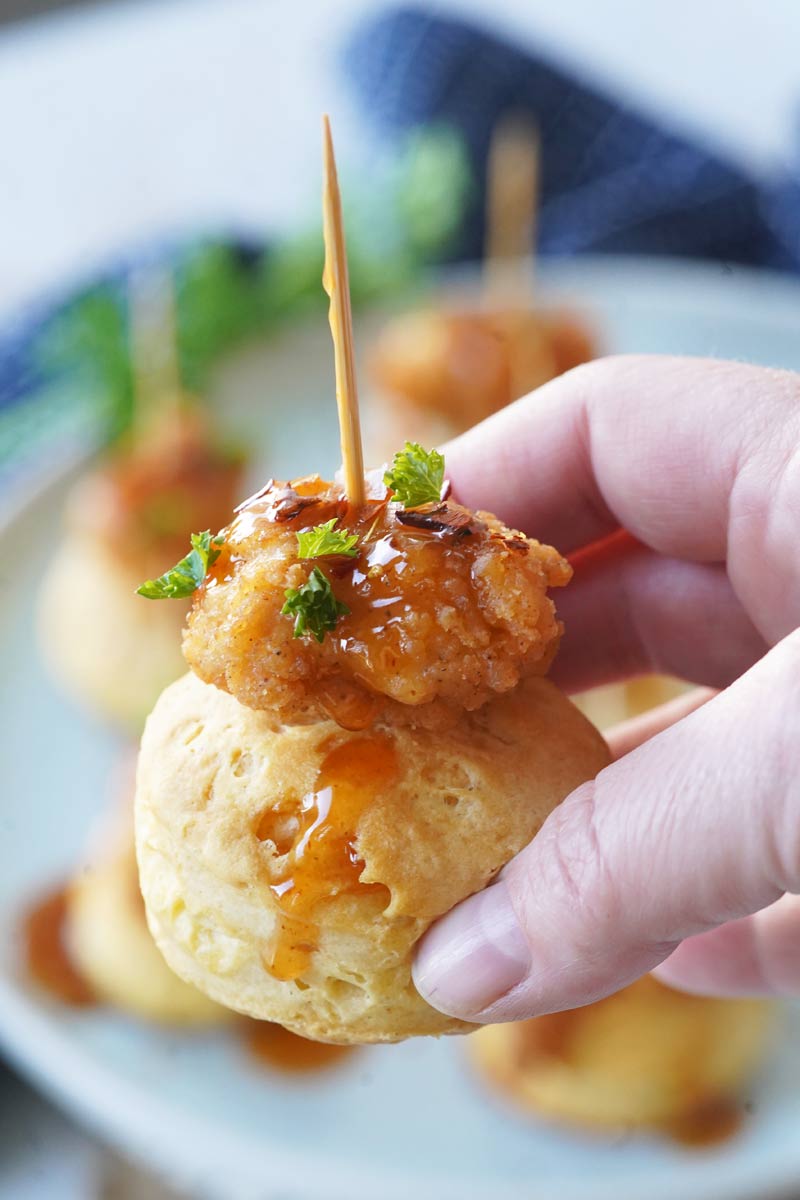 Fried Chicken and Biscuit Appetizers