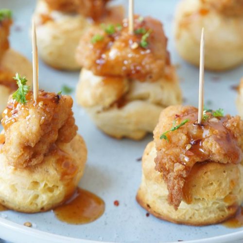 Fried Chicken and Biscuit Appetizers