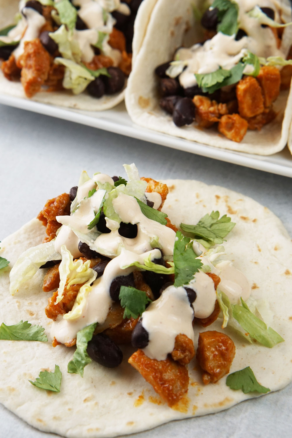 Chipotle chicken tacos