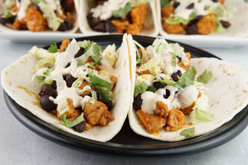 Chipotle chicken tacos