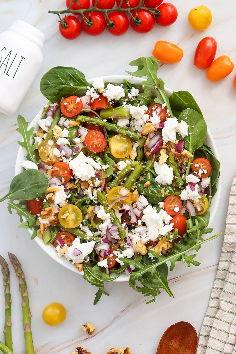 Goat Cheese Asparagus Spring Salad
