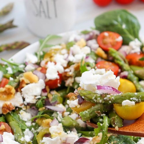 Goat Cheese Asparagus Spring Salad
