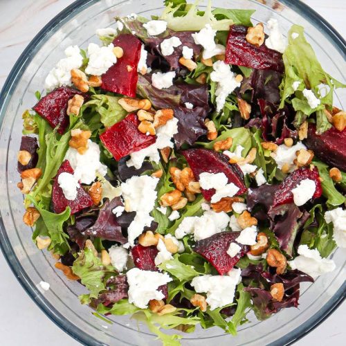Goat cheese salad with beets