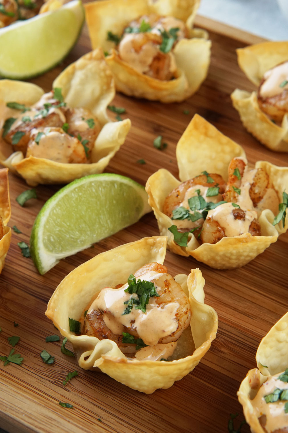 Shrimp wonton cups