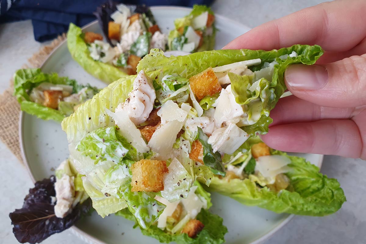 Caesar Salad Lettuce Cups