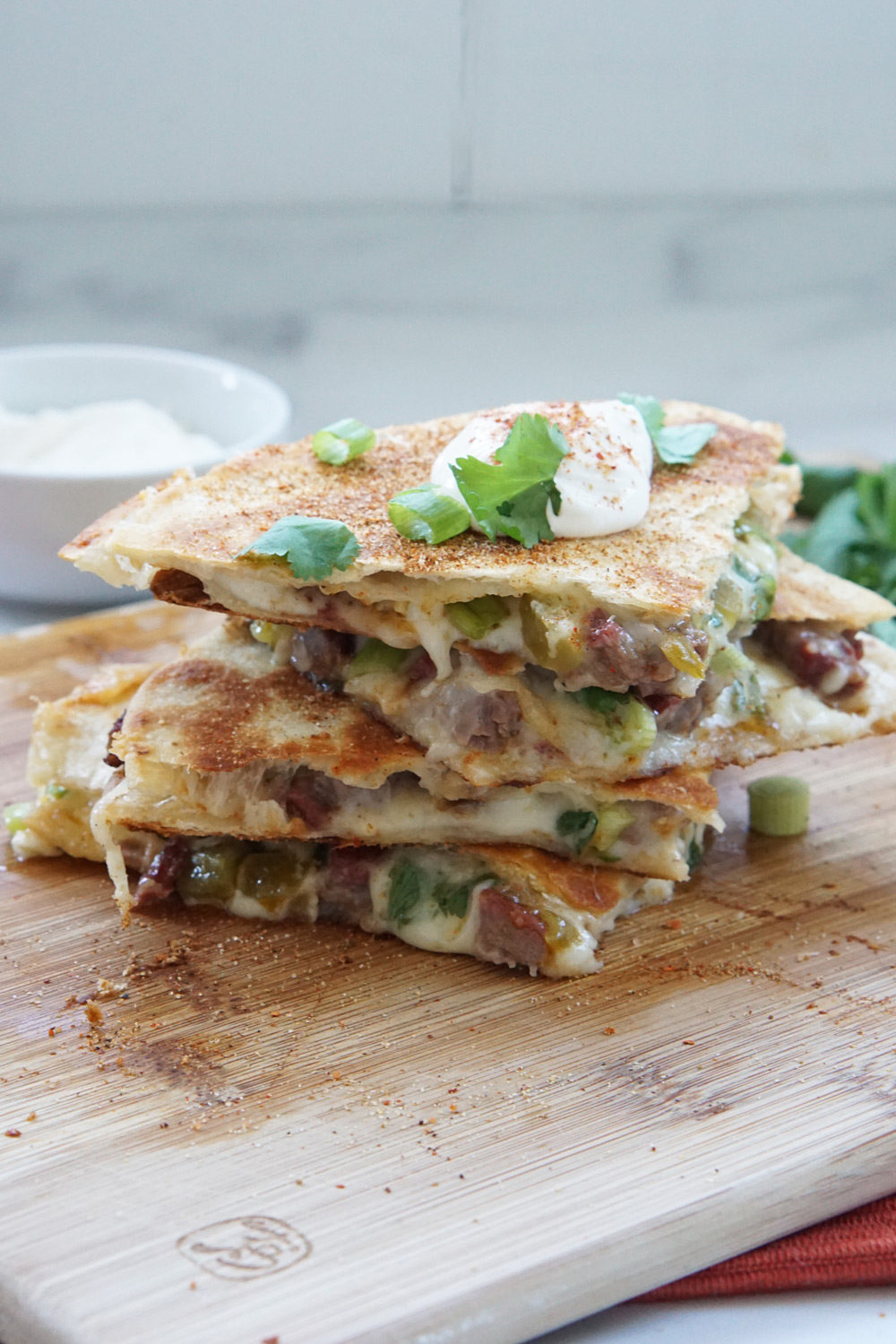 Carne asada quesadillas