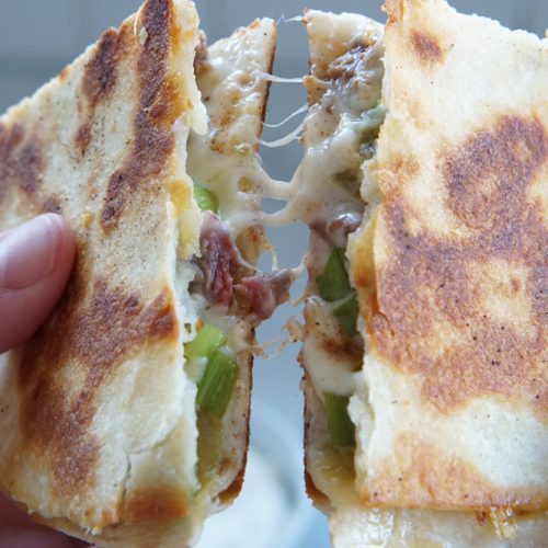 Carne asada quesadillas