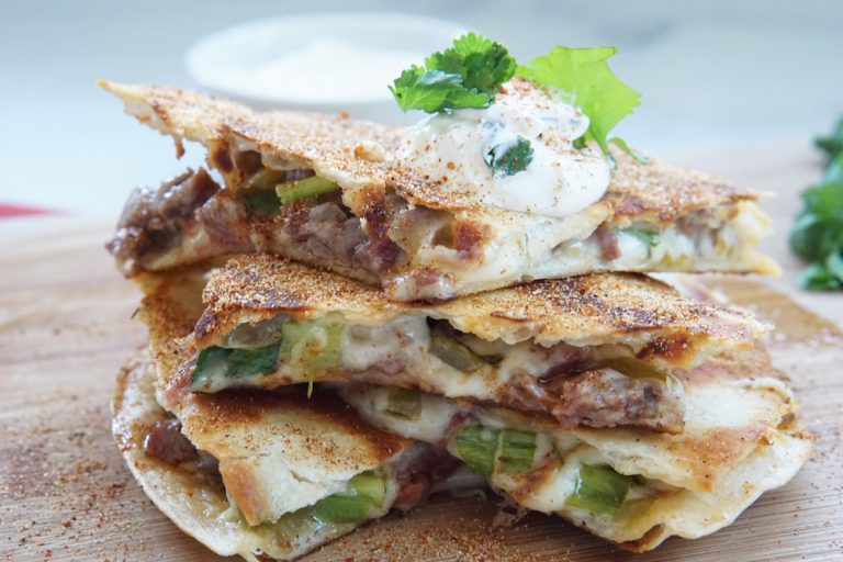 Carne asada quesadillas