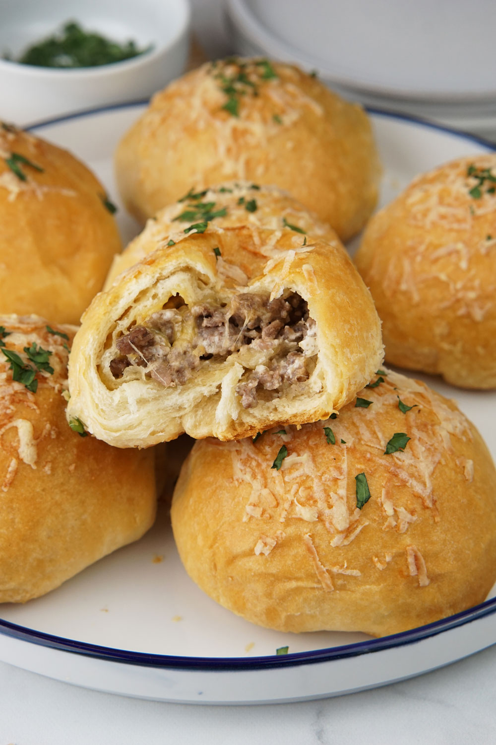 garlic parmesan cheeseburger bombs