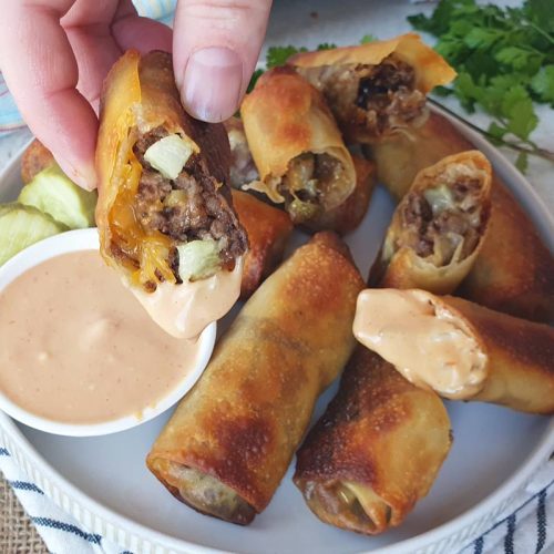 cheeseburger eggrolls