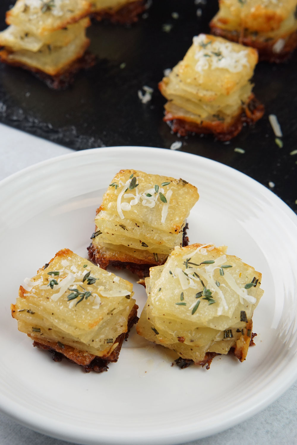 Crispy potato stacks