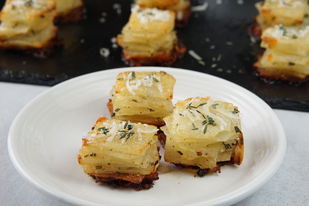 Crispy potato stacks