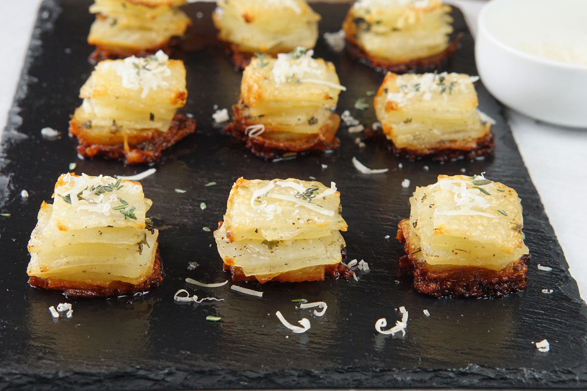 Crispy potato stacks