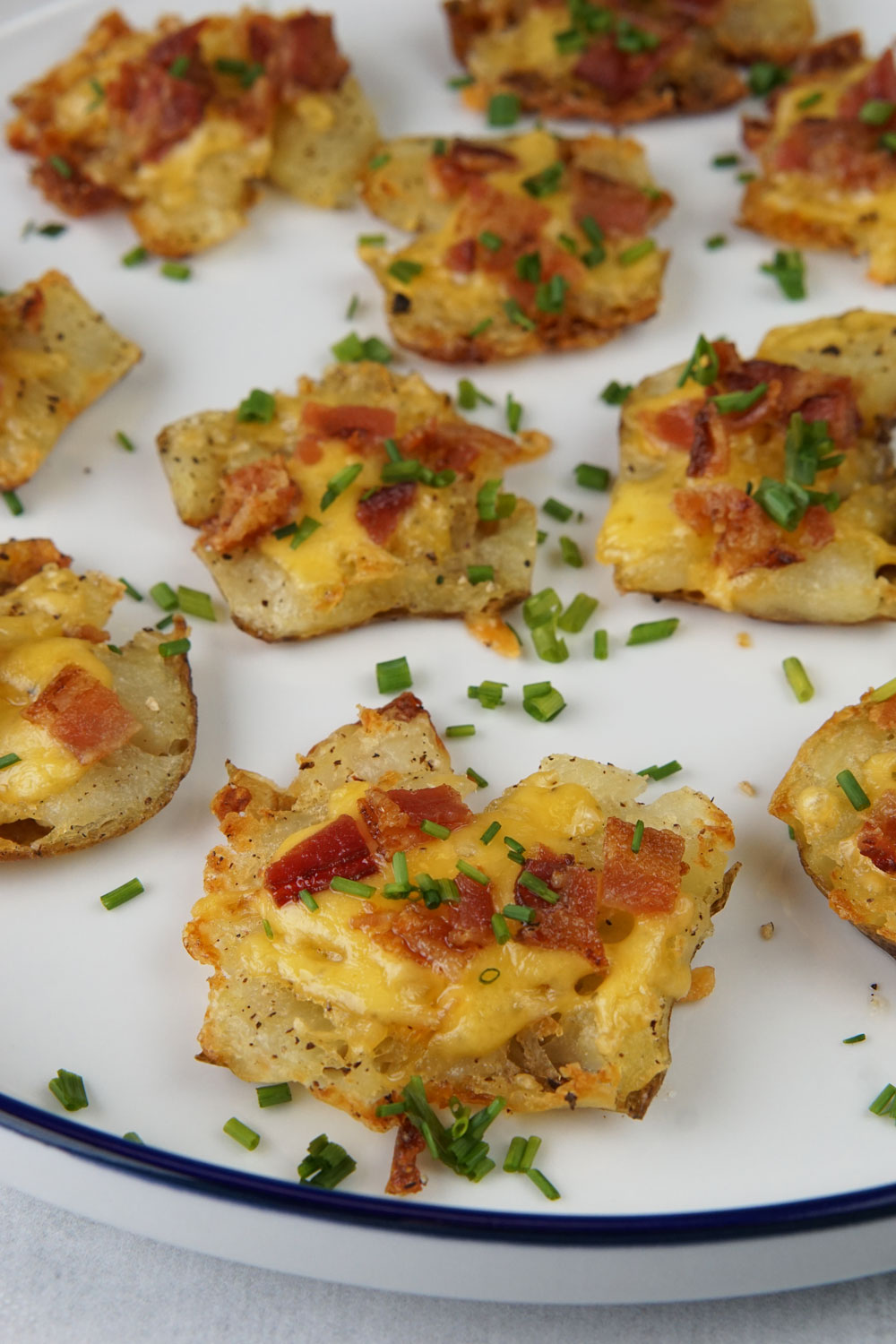 Loaded smashed potato bites