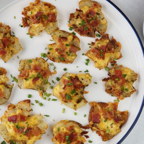 Loaded smashed potato bites