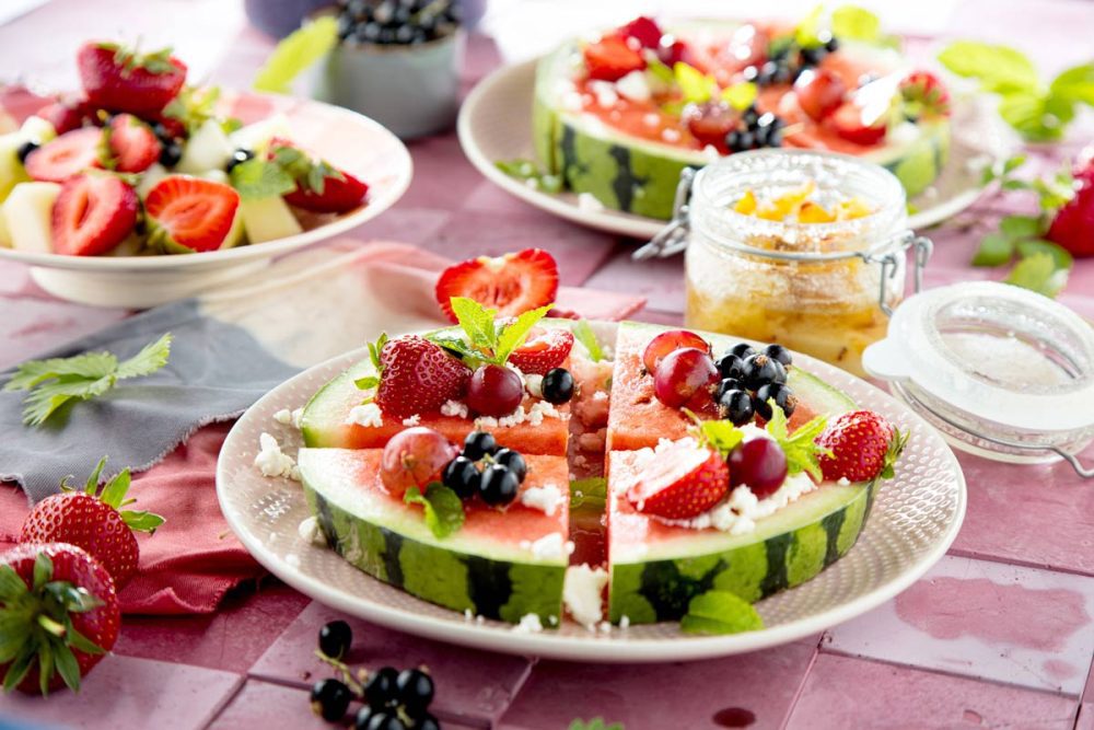watermelon fruit pizza