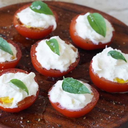 Burrata Stuffed Tomatoes