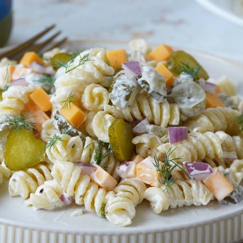 Dill Pickle Pasta Salad