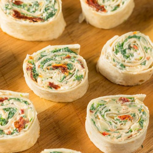 Spinach & Sun Dried Tomato Pinwheels