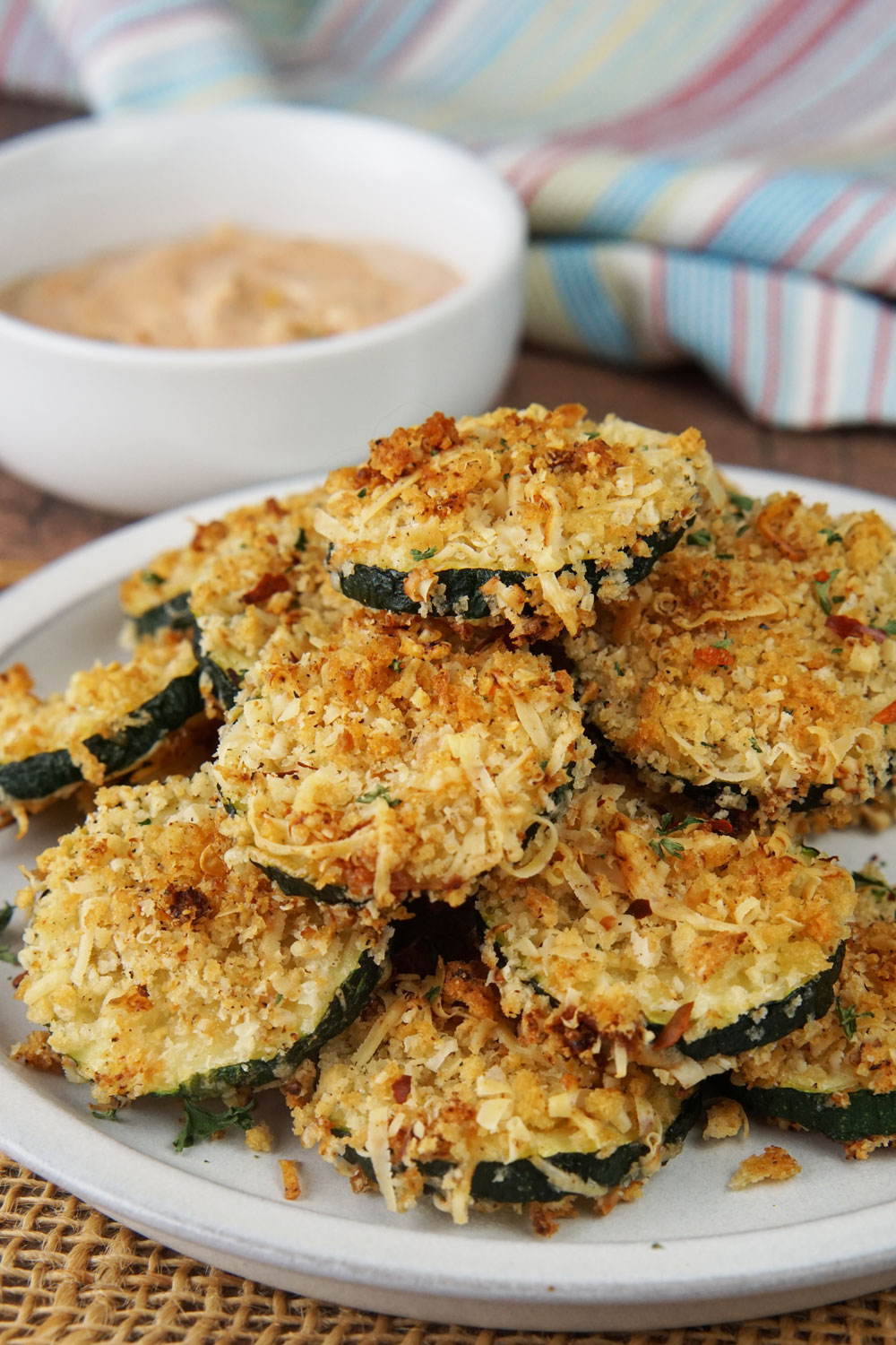 Oven baked zucchini chips