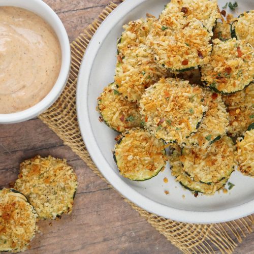 Oven baked zucchini chips