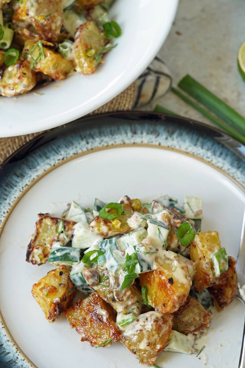 Garlic parmesan roasted potato salad