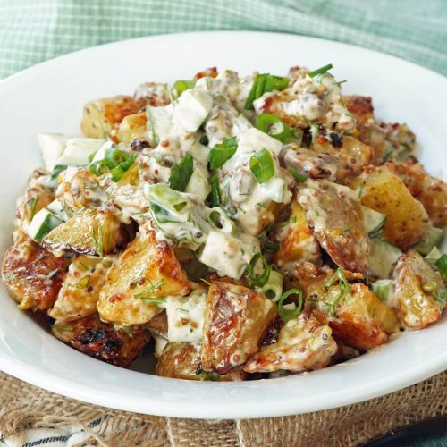 Garlic parmesan roasted potato salad