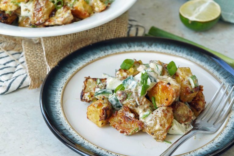 Garlic parmesan roasted potato salad