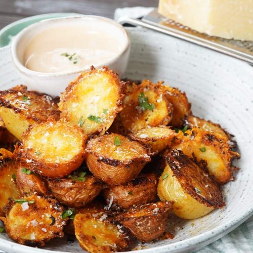 Crispy roasted parmesan potatoes