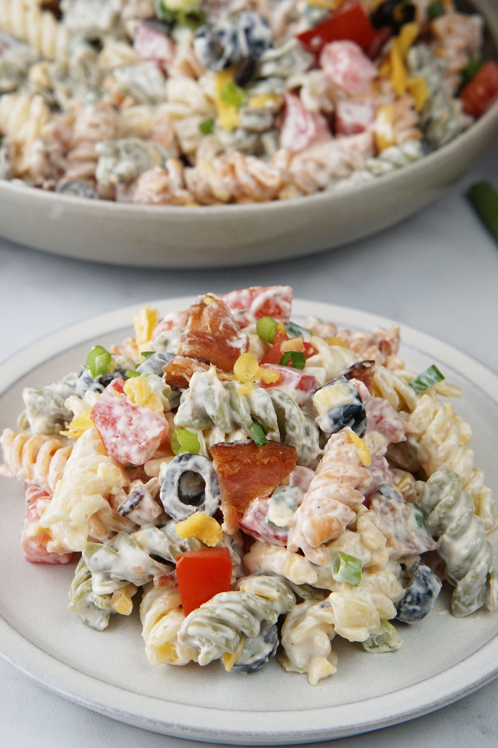 Bacon ranch pasta salad