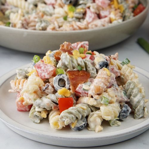 Bacon ranch pasta salad