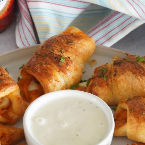 Buffalo chicken crescent rolls