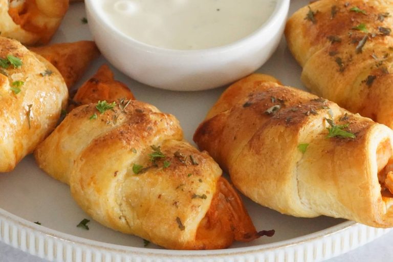 Buffalo chicken crescent rolls