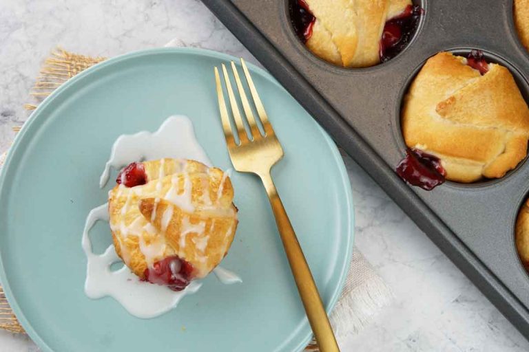Cherry crescent roll bites