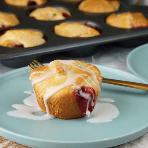 Cherry crescent roll bites