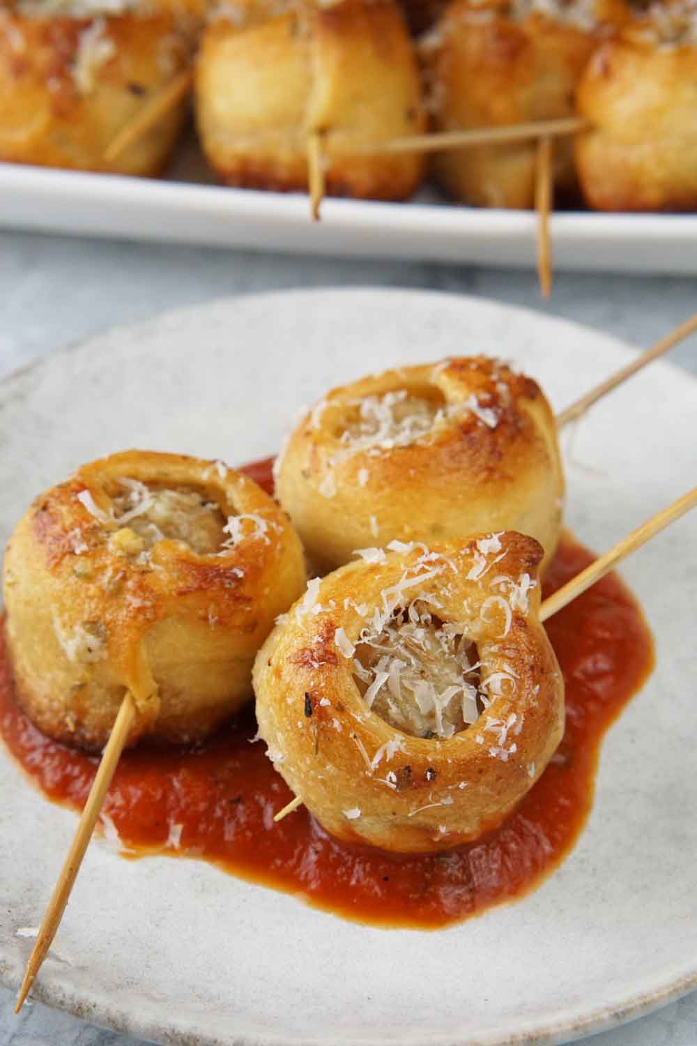 garlic bread meatball bites