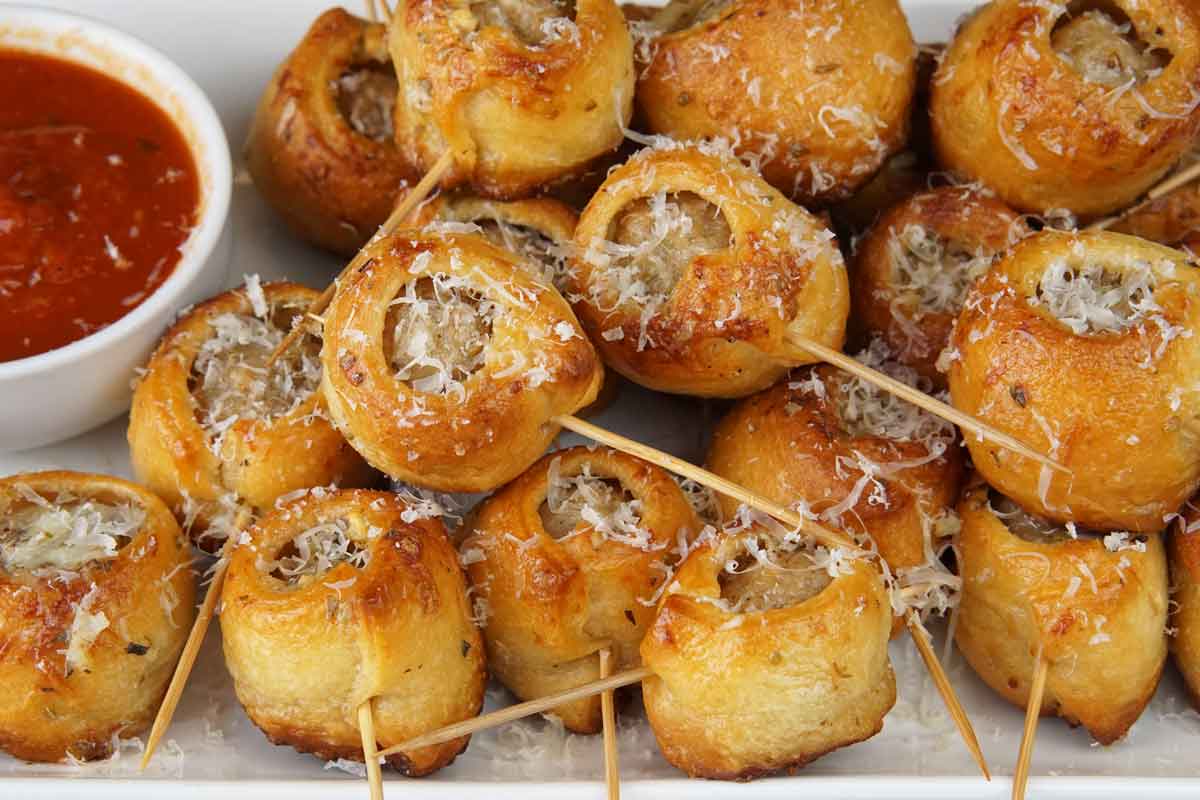 garlic bread meatball bites