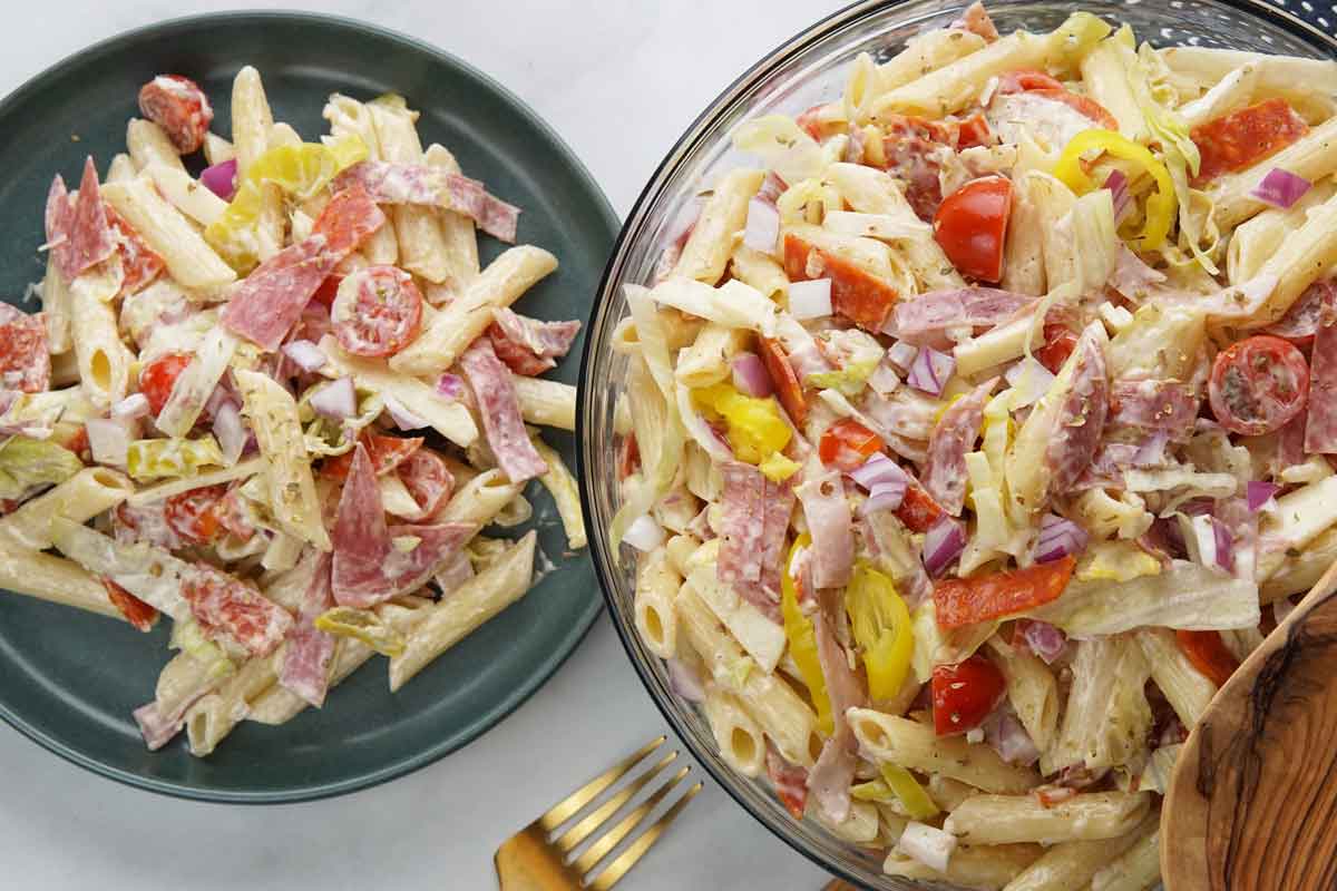 Italian grinder pasta salad