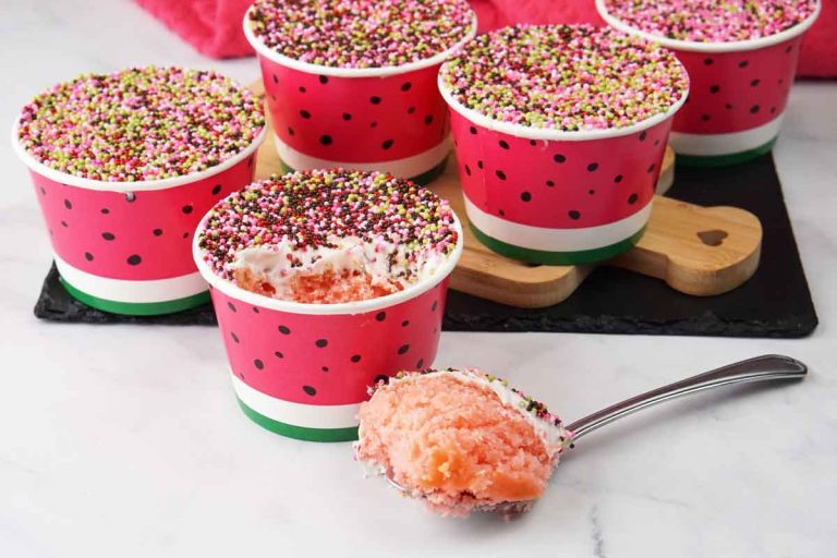 watermelon dot cakes