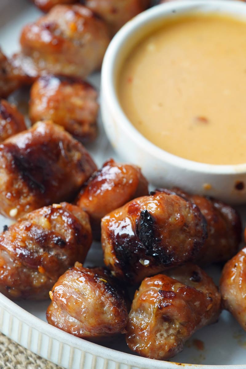 hasselback sausage bites