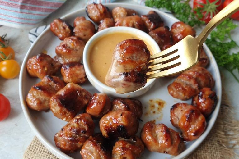hasselback sausage bites