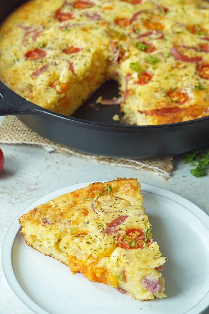 Italian cornbread skillet