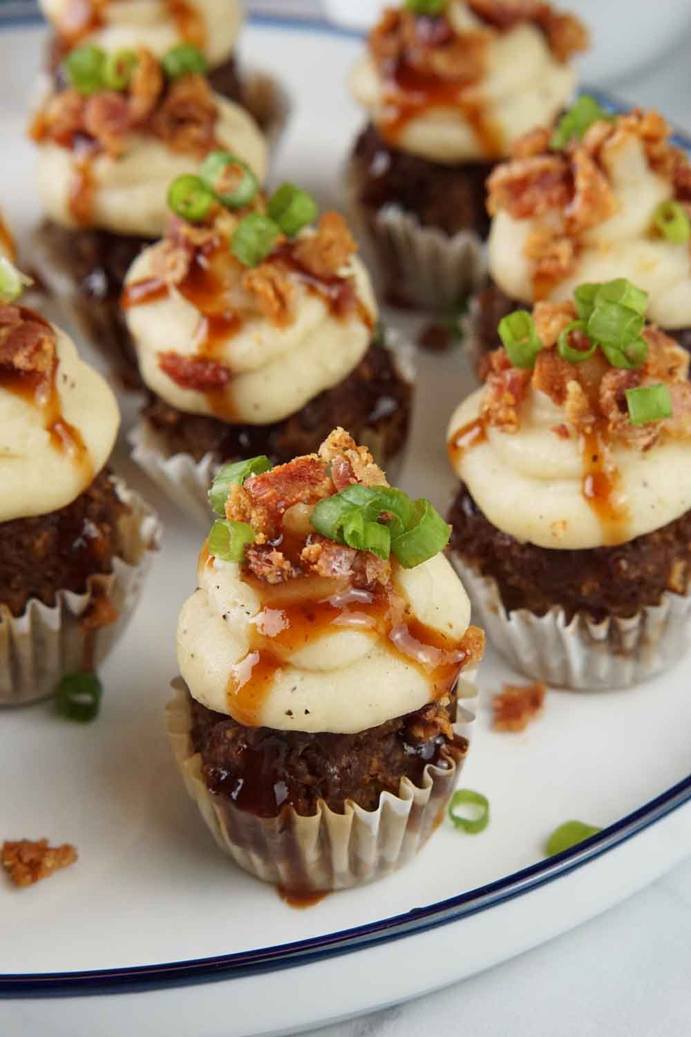 Meatloaf and mashed potato cupcakes