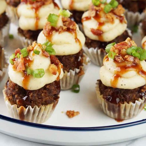 Meatloaf and mashed potato cupcakes