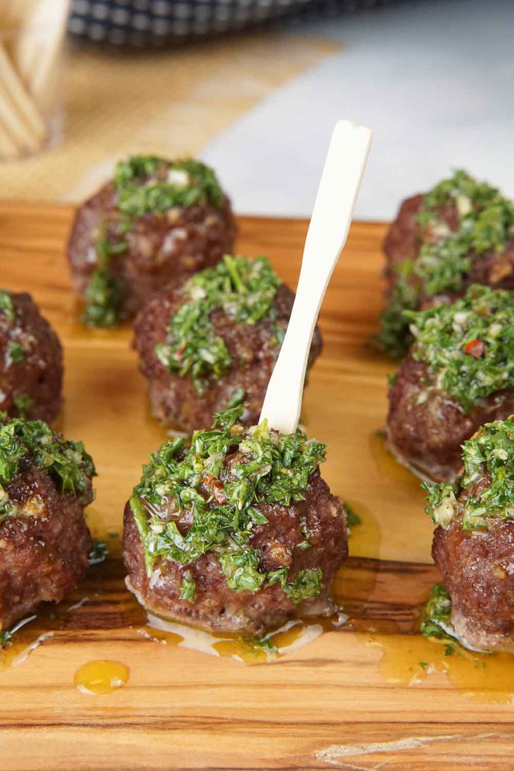 chimichurri meatballs