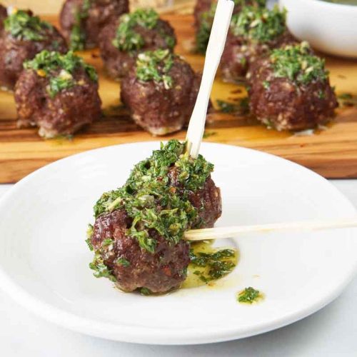 chimichurri meatballs