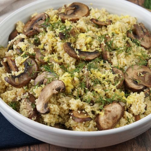 Herb mushroom couscous