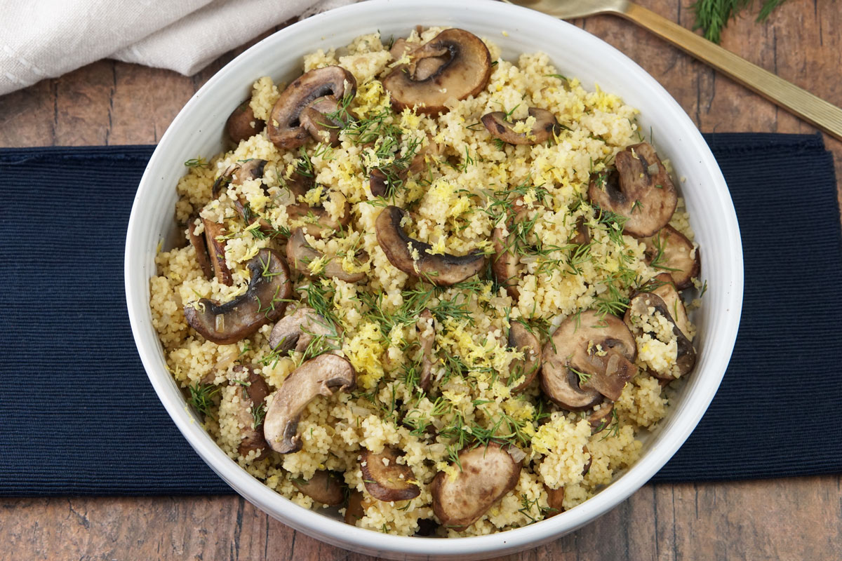 Herb mushroom couscous